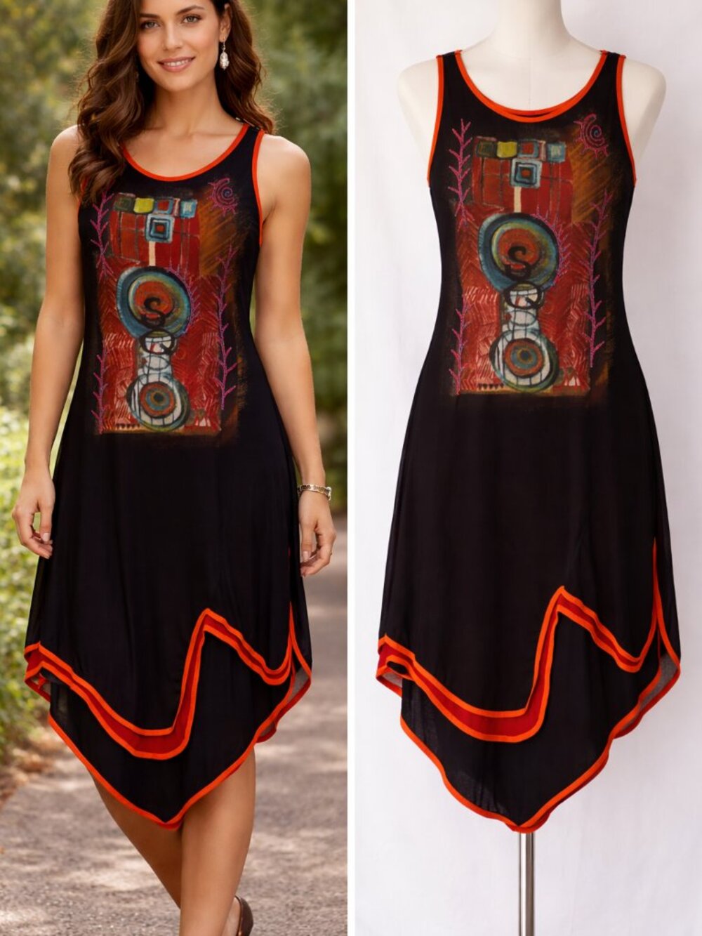 Save the Queen Italy Artistic Stretch Dress – Made in Italy – Siz xl